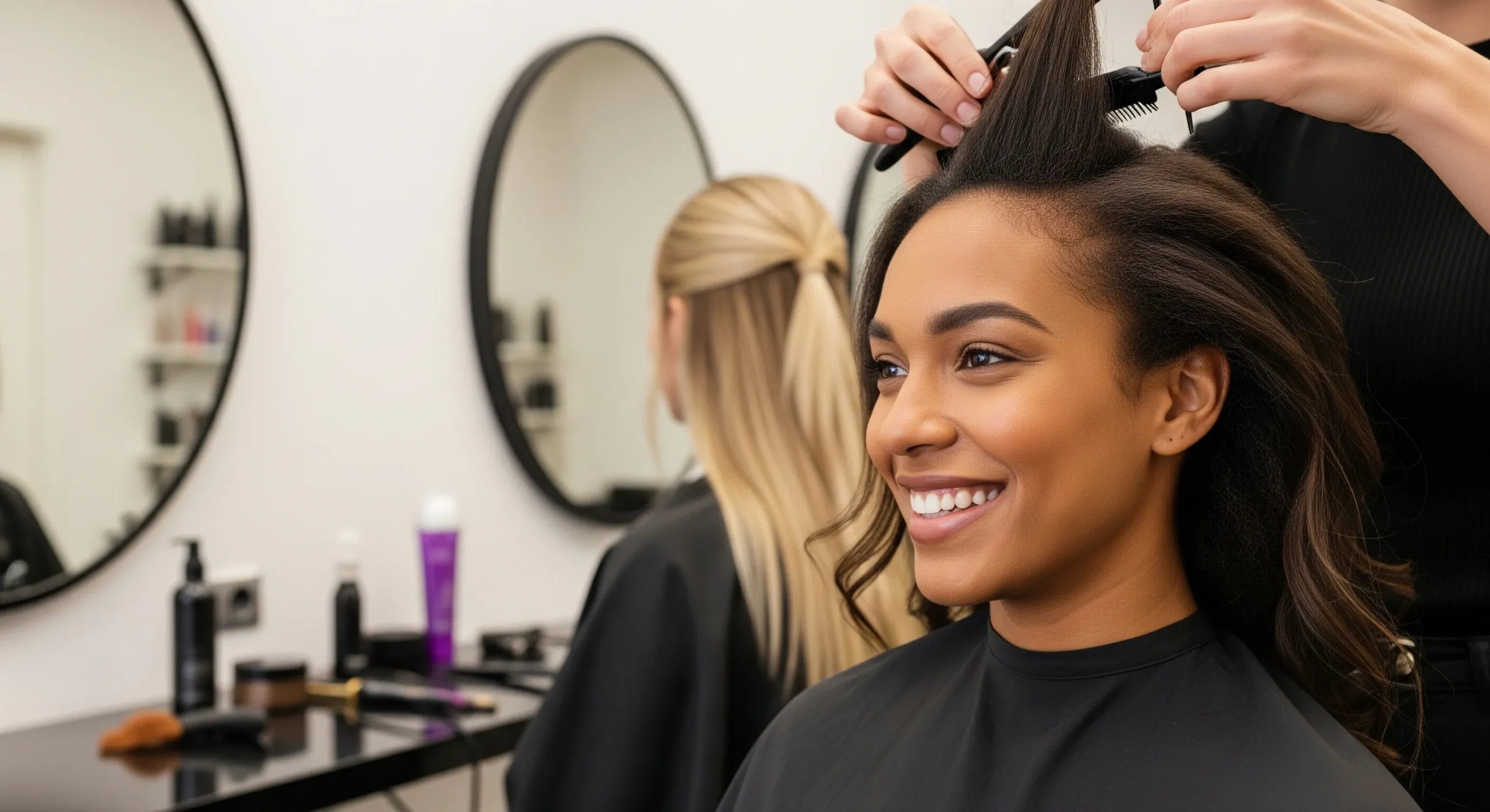 close-hair being styled2