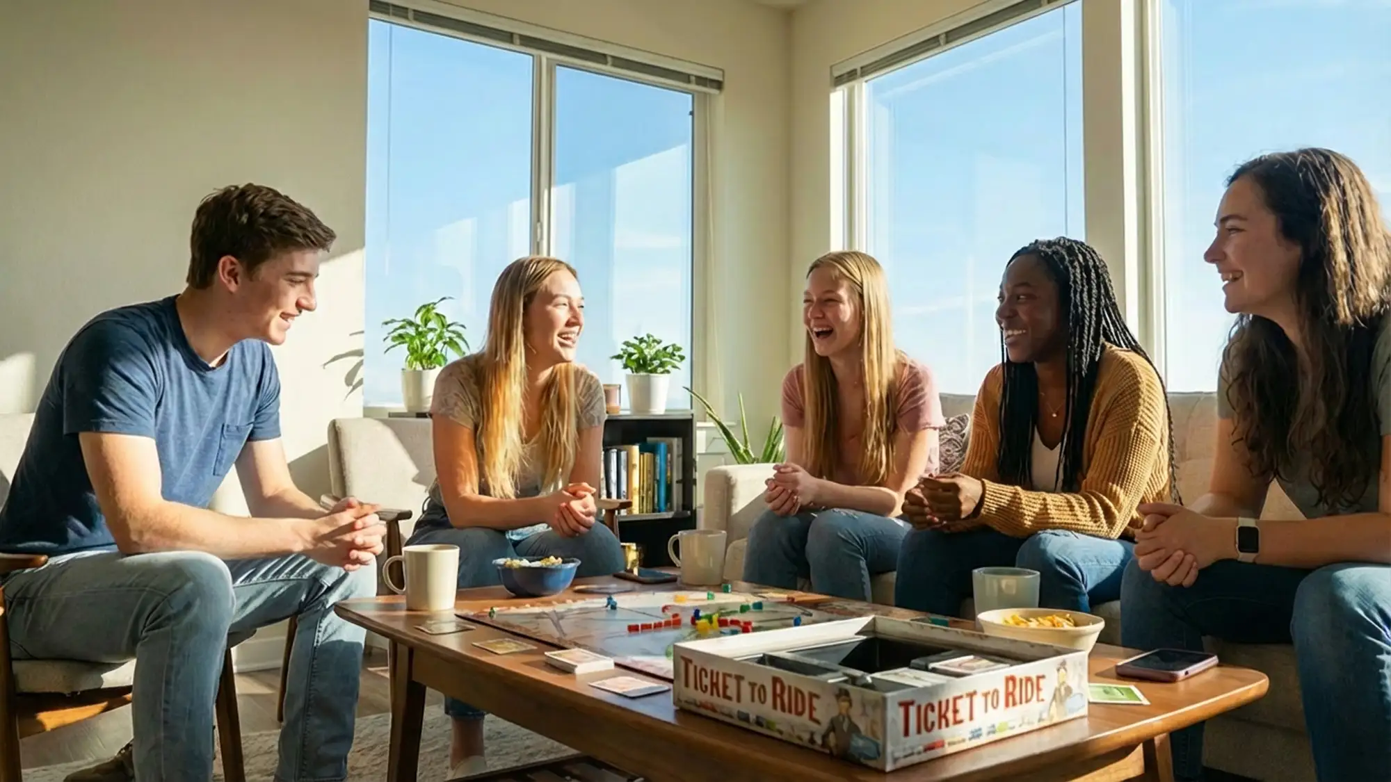 Young people and board game v3s
