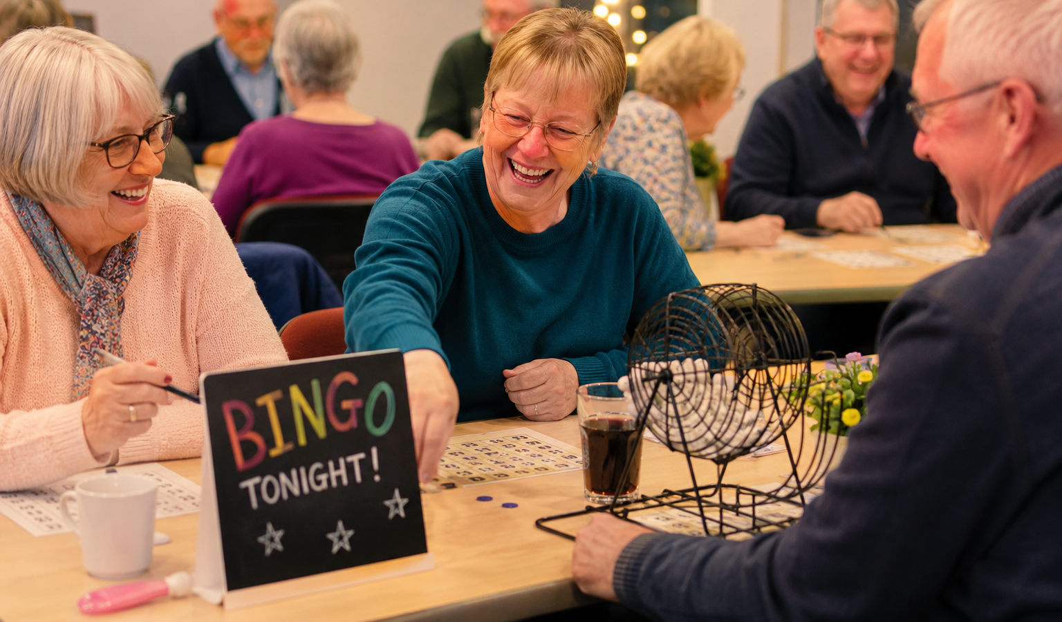 Bingo night at the senior center